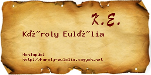 Károly Eulália névjegykártya